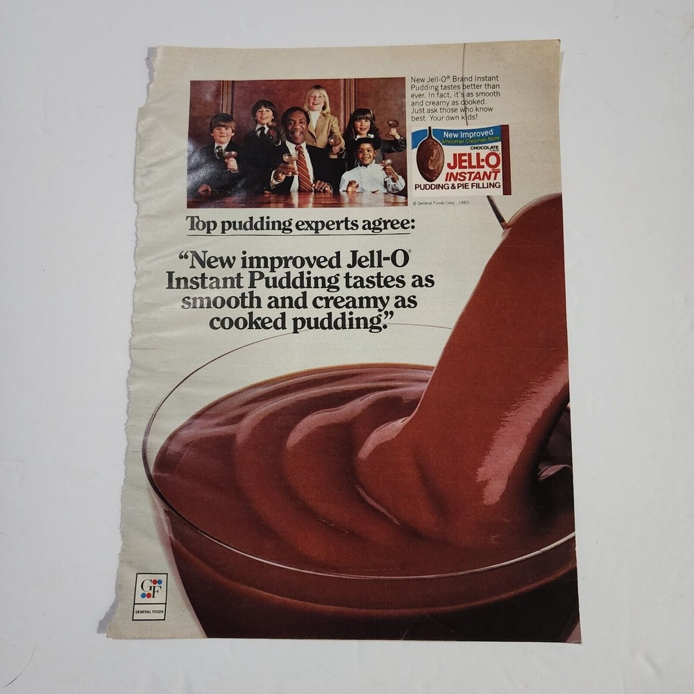 Vintage Print Ad Bill Cosby Jell-o Instant Pudding McCall's June 1983 clipping